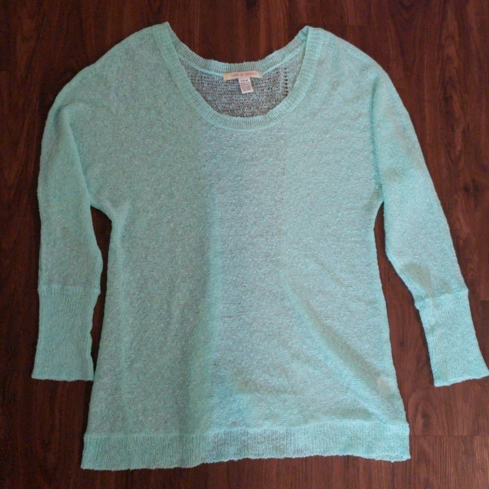 🌻 Love by design sweater L see through mint green